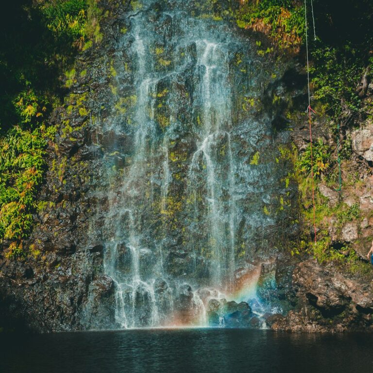Diyaluma Falls, wodospad, Sir Lanka, Blue Glow